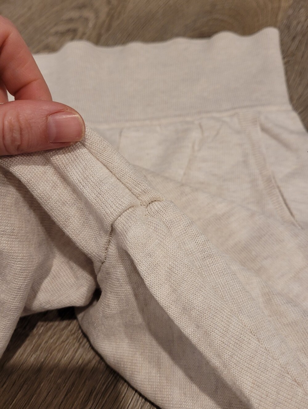 Athleta Daydream Sweater Sleep Joggers Heathered Oatmeal Size Small Petite - Picture 10 of 10